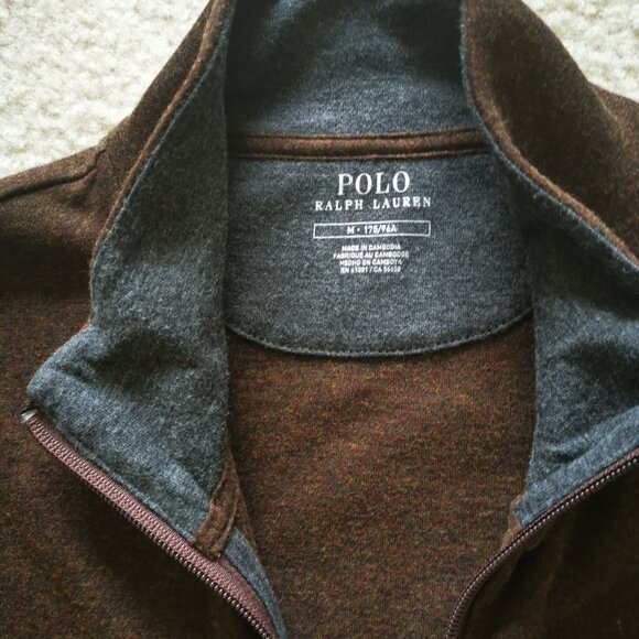 Polo by Ralph Lauren LUXURY JERSEY TRACK JACKET CIRCUIT BROWN HEATHER Size M - Picture 2 of 4